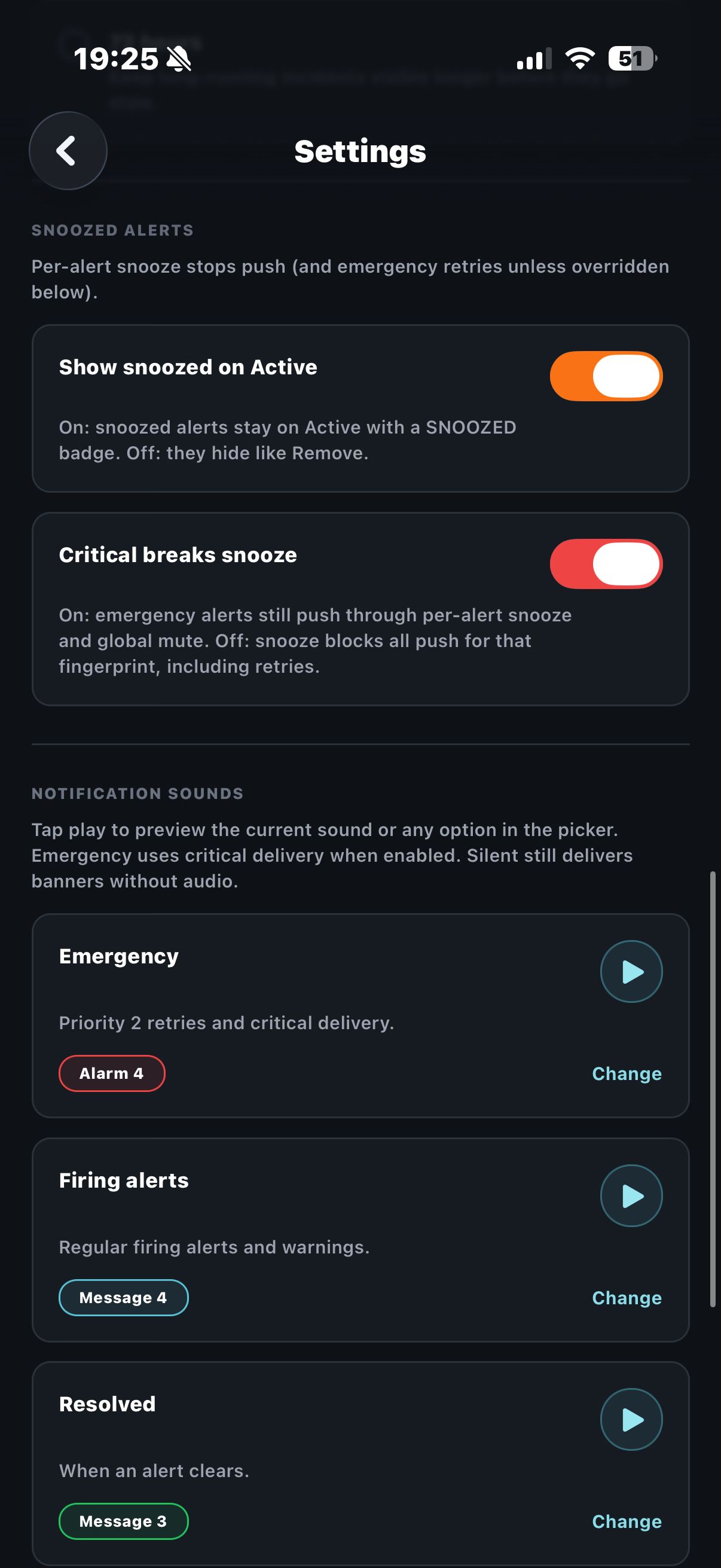 Configurable sounds in Handler